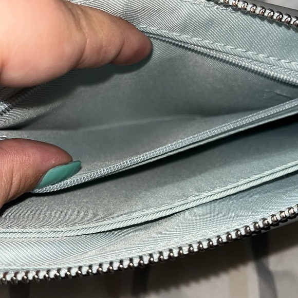 A New Day Women's Light Blue Crescent Faux Leather Wristlet Bag - Picture 2 of 9